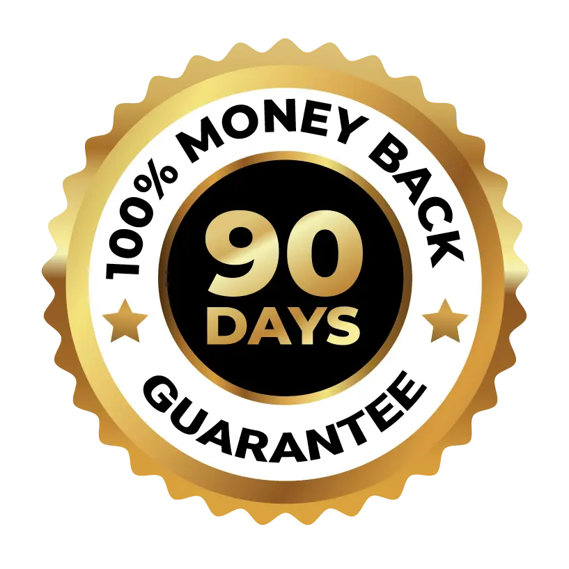 SugarMute 90 day money back guarantee seal
